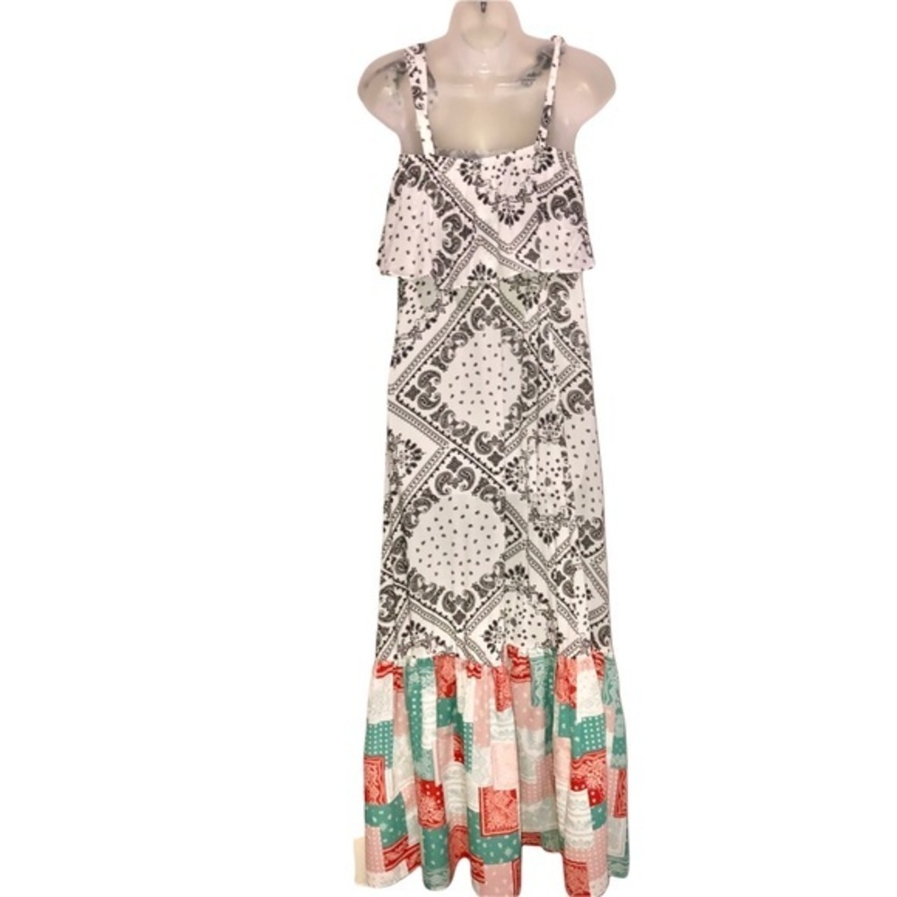 Border Print Ruffle Dress - Picture 5 of 7